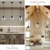 CityFurn 1-Light Globe Glass Pendant Light for Dining Room (Set of 2) - 4 of 4