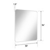 Matte Bathroom Mirror, Rounded Rectangle Vanity Mirror for Over Sink,Wall Mirror,HD Tempered Glass & Anti-Rust Aluminum Frame - 4 of 4