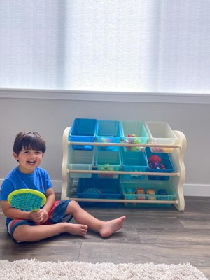 Totes Tidy Kids' Storage Bin Organizer Soft Sky - B. spaces