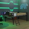 KTMBDW Low Loft Bed Twin/Full Size with Desk Gaming, Metal Loft Bed with LED and Storage Space, Safety Guard and Ladder, No Box Spring Needed - 2 of 4