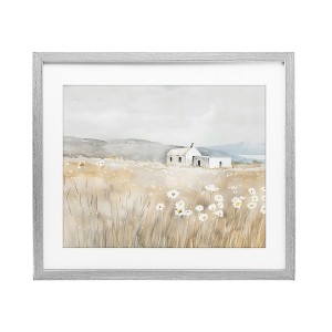Stupell Industries Rustic Landscape Pasture Framed Print Under Glass Art - 1 of 4