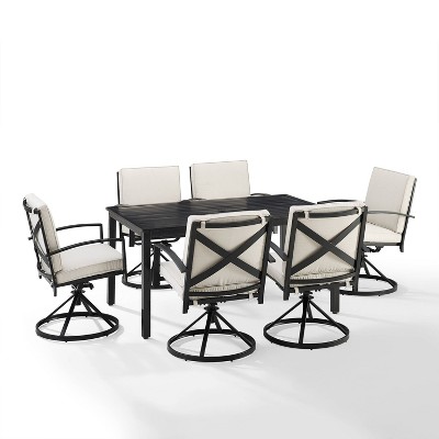 Kaplan 7pc Outdoor Dining Set Oatmeal/Oil Rubbed Bronze - Crosley