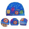 Unique Bargains Kid's Polyester Cartoon Monster Swim Cap Blue Purple Red 1 Pc - 3 of 4