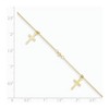 Black Bow Jewelry 14k Yellow Gold Polished and Textured Latin Cross Anklet, 9-10 Inch - 2 of 4