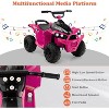 Costway 12V Ride On ATV Battery Powered Electric Vehicle for Kids with Tread Tires Forward/Backward Horn Music Lights High/Low Speed - 4 of 4