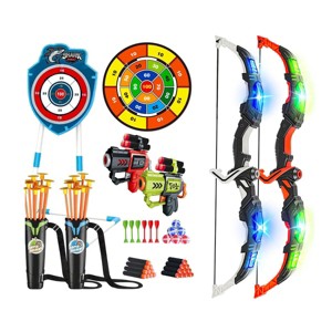 2 Pack Bow and Arrow Toy for Kids Outdoor Activity Toys Birthday for Boys Girls 5-12 Year Old - 1 of 4