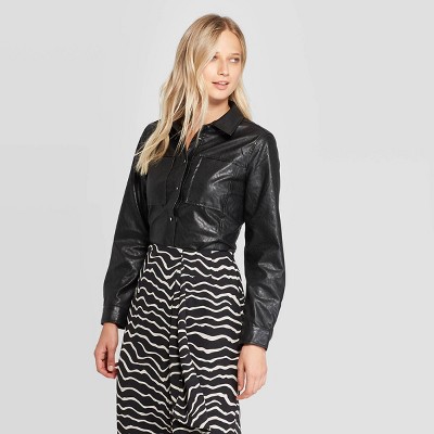 target womens faux leather jacket