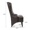 Lyngins Vintage High-Back Accent Chair, Modern High Wingback Chair, Faux Leather Living Room Chair with Birch Legs, Comfy Reading Chair/Sofa Chair - 3 of 4