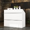 FUFU&GAGA Modern Reception Desk -Sleek Office Counter with Privacy Panel Secretary Desks - 3 of 4