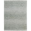 Ivory and Green Wool Hand Knotted Area Rug With Fringe - 4 of 4