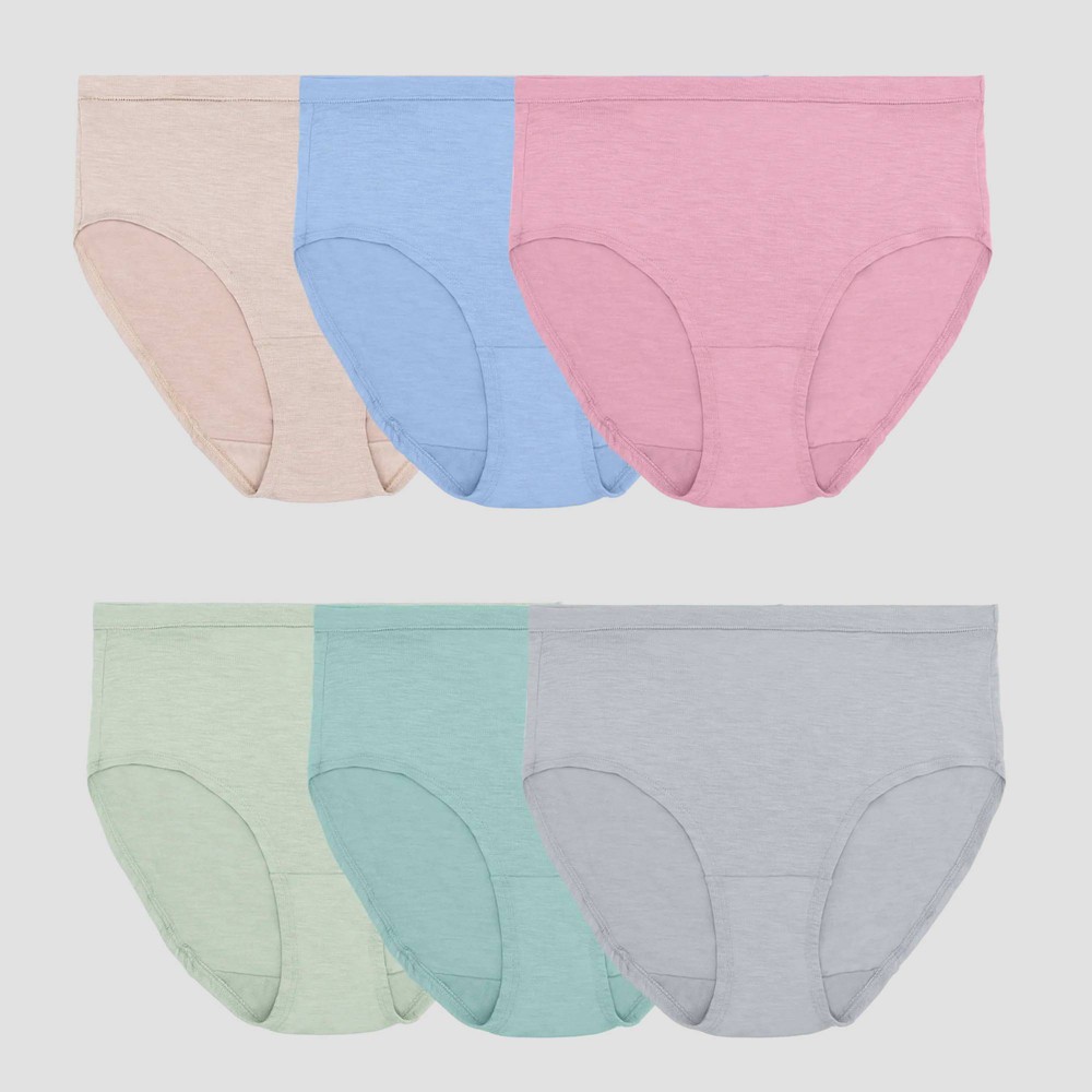 Fruit of the Loom Women's 6pk Relaxing Comfort Brief Underwear - 8
