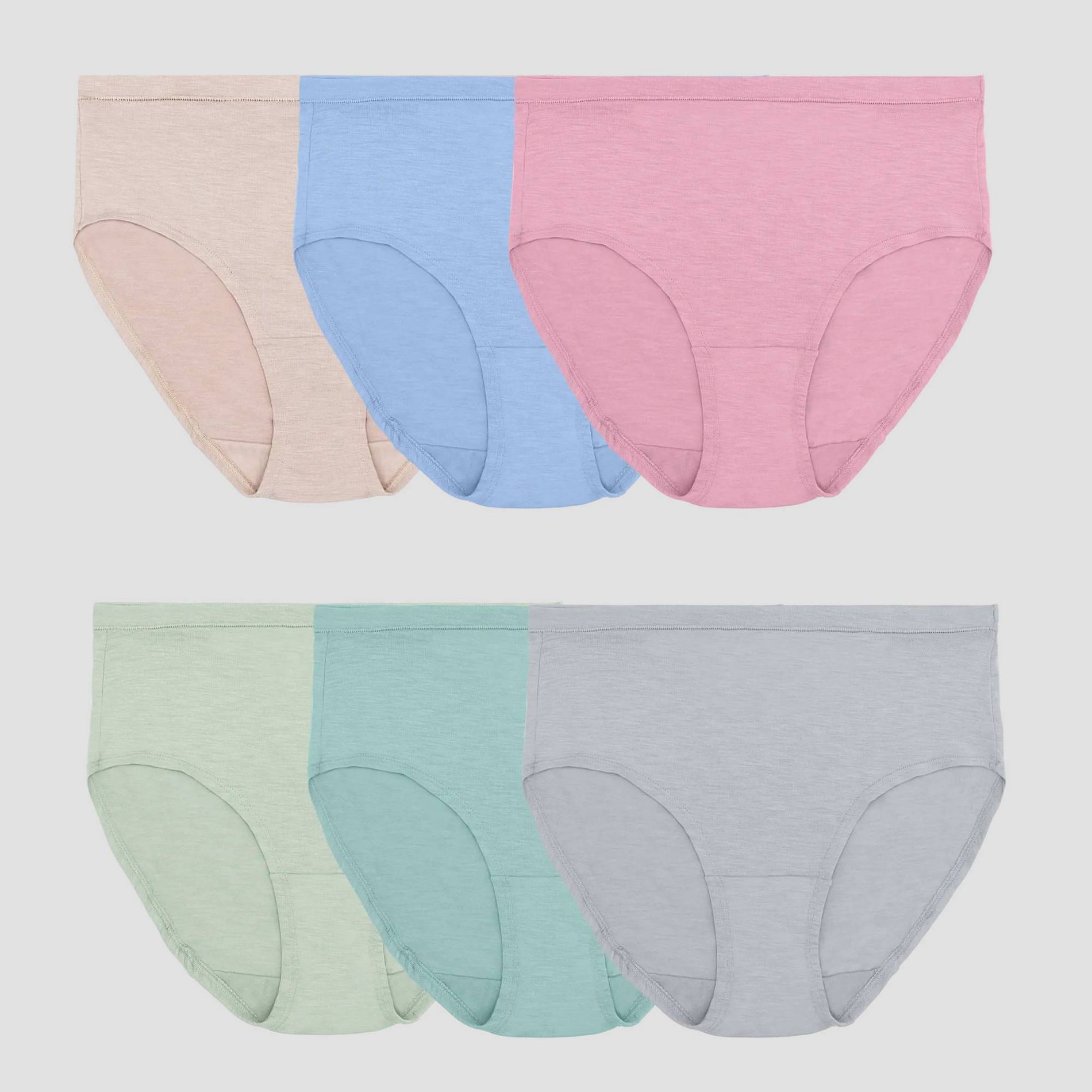 Fruit of the Loom Women's 6pk Relaxing Comfort Brief Underwear - 7