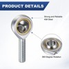Unique Bargains Self-Lubricating Thread Steel Joint Jam Nuts Rod End Bearing - 2 of 4