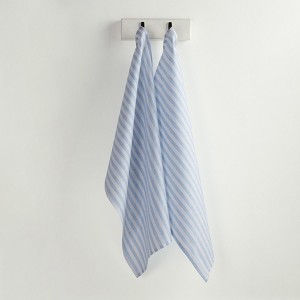 Solino Home Linen Stripe Kitchen Towels, Set of 2 | Amalfi - 1 of 4