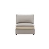 Oversized Dual-Sided Fabric and ECO Leather Armchair Accent Chair with Layered Cushion and Modular Base - 2 of 4