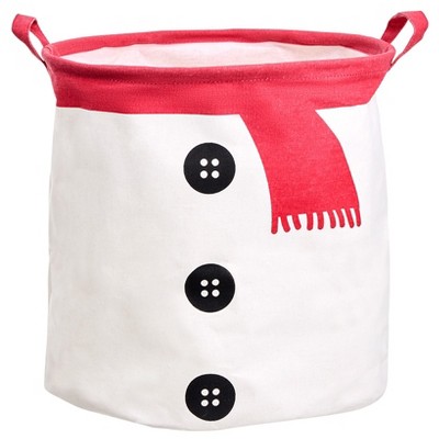 The Lakeside Collection Holiday Character Storage Bins for Christmas Organization And Decoration - Snowman