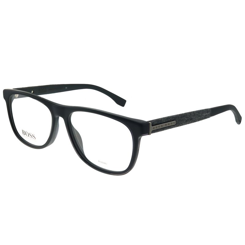 Hugo Boss BOSS0985 003 Unisex Rectangle Eyeglasses Matte Black 55mm, 1 of 4