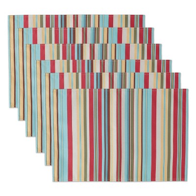 Set of 6 Summer Stripe Placemat - Design Imports