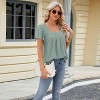 Womens Casual Shirts Loose T Shirts Basic Short Sleeve Crewneck Trendy Tops Cute Clothes Blouse - 3 of 4