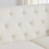 KWPZQEB 77" Chesterfield Velvet Sofa, Tufted Sofa with Trimmed Nailhead & 2 Cushions, 3-Seater Sofa with Armrest & Upholstered for Living Room - 4 of 4
