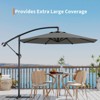 10ft Offset Patio Umbrella, Cantilever Umbrella with Easy Lift & Tilt Adjustment, 8 Ribs Sun umbrella UV Protection for Backyard, Pool, Garden - 3 of 4