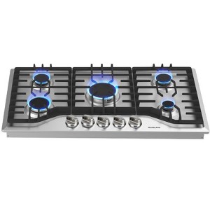 GASLAND 36 Inch 5 Burners Gas Cooktop, CSA certified, 120V Plug-in, NG/LPG Convertible,  PRO GH2905SS1FC - 1 of 4