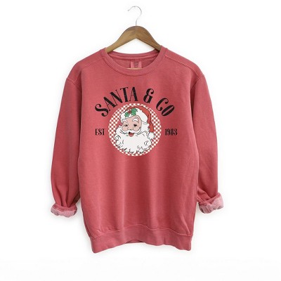 Simply Sage Market Women's Garment Dyed Santa And Co Graphic Sweatshirt