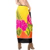 LA LEELA Women's Summer Beach Wrap Bikini Wraps Sarong Coverup Skirt Bathing suit Swimwear Swimsuit Coverup for Women One Size Yellow, Floral - image 2 of 4