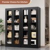 Mlezan Display Cabinet: Glass Doors, 4 Adjustable Shelves, Locking Case. Ideal for Home, Office, or Clinic. Assembly Required. - 4 of 4