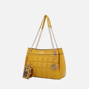 MKF Collection Mabel Quilted Women’s shoulder Bag & Bracelet Keychain with a Credit Card Holder by Mia K - 1 of 4
