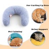 A set of 3 small pillows for cats, super soft and fluffy pet soothing toy semi-circular pillow to relieve joint discomfort, sleep improvement - 3 of 4