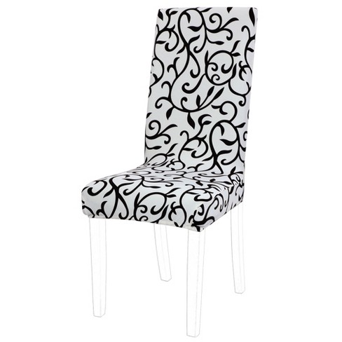 Unique Bargains Ruffled Skirt Dining Chair Cover Set Coffee M
