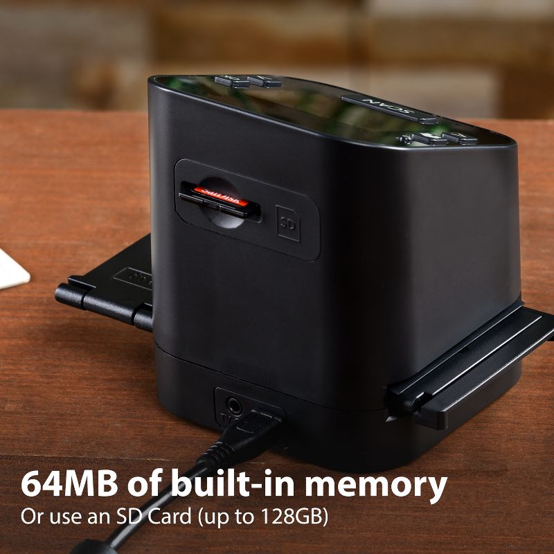 Magnasonic All-In-One Film & Slide Scanner, 22MP, Converts Film & Slides into JPEG with Bonus 32GB SD Card - Black, 5 of 10