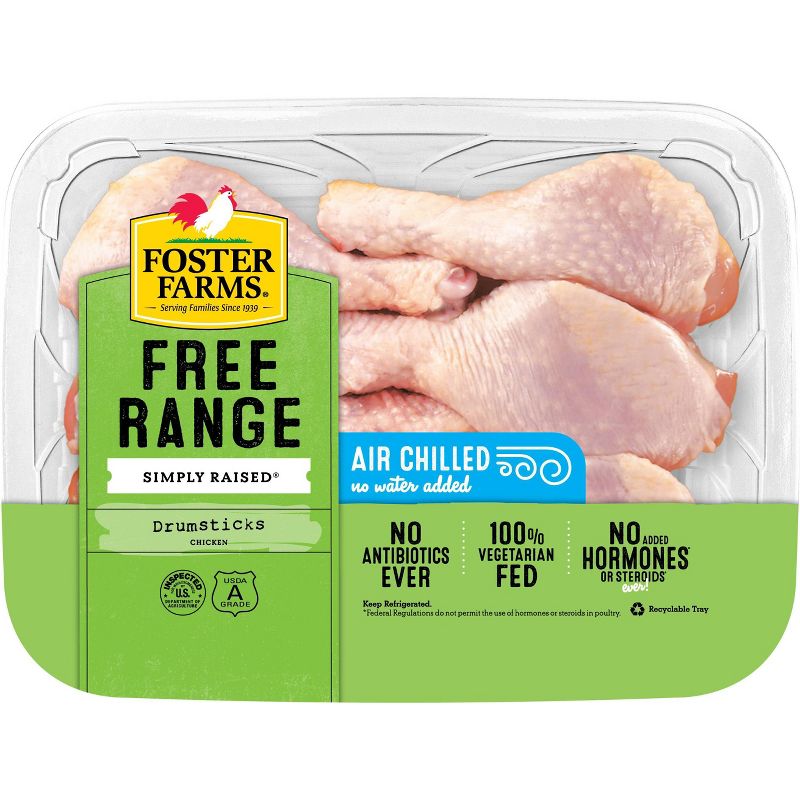 Foster Farms NAE Chicken Drumsticks - 1.25-2.1lbs - price per lb, 1 of 9