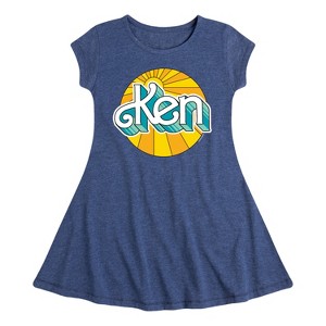 Girls' - Barbie - Ken Fit & Flair Cap Sleeve Dress - 1 of 2