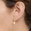 Adornia 14k Gold Plated Mother of Pearl Huggie Set - 2 of 3