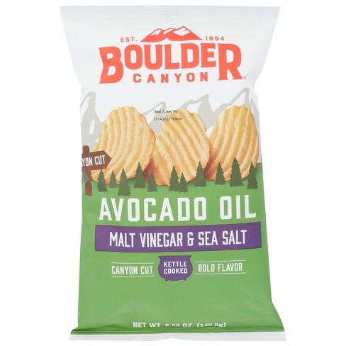 Boulder Canyon Avocado Oil Malt Vinegar & Sea Salt Kettle Chips - 78oz (Pack of 12) - image 1 of 3