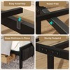 Bestier Full/King/Queen Size Bed Frame Upholstered Headboard Bed, LED Platform Bed with Foldable Trip Shelves & Storage Headboard Charge Station - 2 of 4