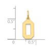 Black Bow Jewelry 14k Yellow Gold, Athletic Collection, Small Polished Number 0 Pendant - 4 of 4