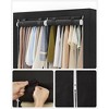 SONGMICS Portable Closet Clothes Wardrobe Organizer with Corver Clothing Rack with 3 Hanging Rods and Shelves Room - 3 of 4
