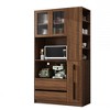 ACEPANO 70.87 in. H Freestanding Kitchen Pantry Cabinet with Multi-Functional Pull-Out Shelving, 4-Tier Side Racks, 2 Drawers & Glass Door-Walnut - 4 of 4
