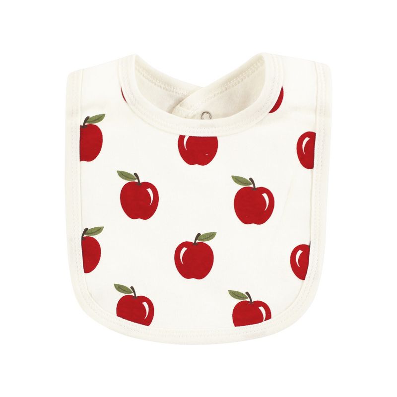 Touched by Nature Unisex Baby Organic Cotton Bibs, Fruits And Veggies, One Size, 3 of 8