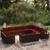vidaXL Garden Lounge Set Brown, Cinnamon Red - 2 of 4