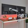 Mount-It! Heavy Duty Dual Monitor Arm up to 35 in. 44 Lbs. Screens, RGB Lights, VESA Desk Mount for Two Widescreen Curved Monitors 27 32 34 35 Inches - 2 of 4