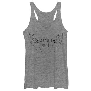 Women's CHIN UP Snap Out of It Hands Racerback Tank Top - 1 of 3