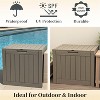 MaseiKar 30 Gallon Waterproof Deck Box, Lockable Resin Storage Box for Patio Furniture Cushions Garden Tools and Outdoor Delivery Storage, Coffee - 2 of 4