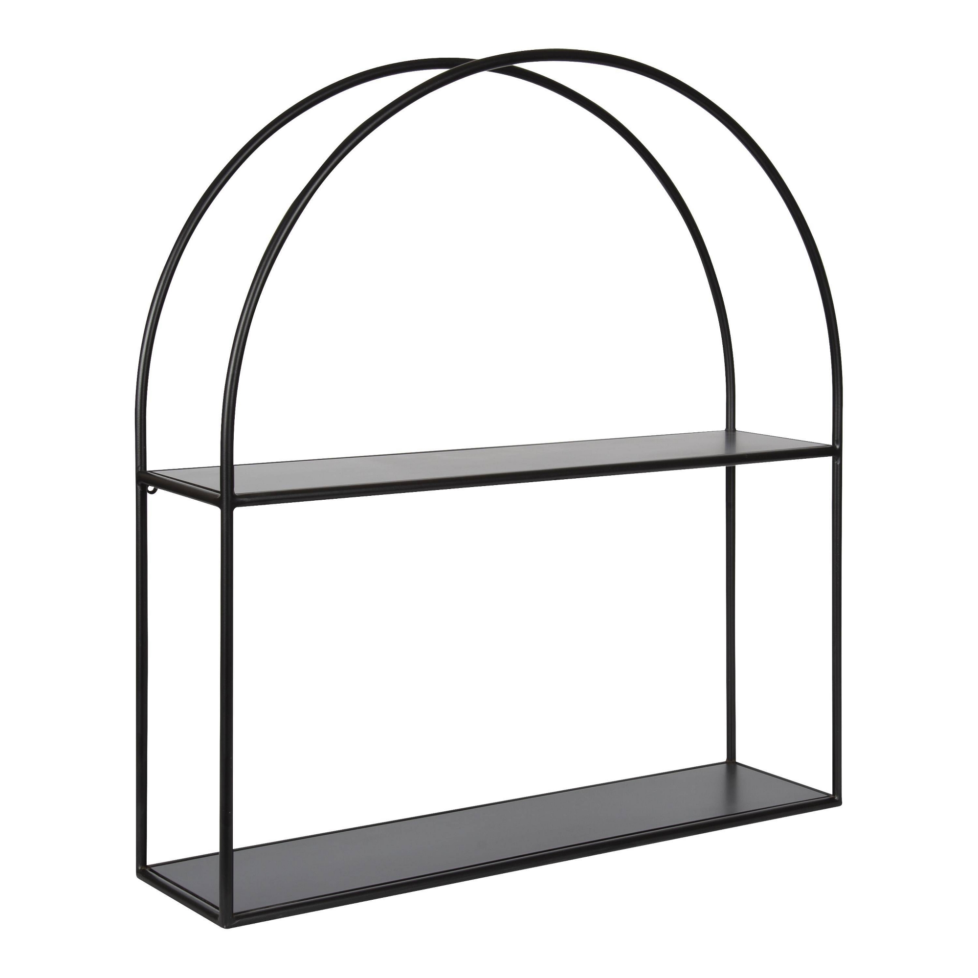 24" x 26" Monroe Metal Arch Shelf Black - Kate & Laurel All Things Decor: Modern Storage, Open Design, Easy Mount