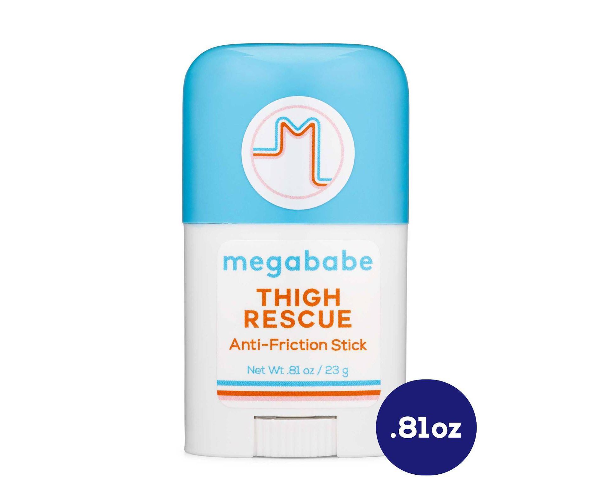 Megababe Thigh Rescue Lotion Anti-Chafe Stick - Trial Size - Pomegranate/Citrus Scent - 0.81oz