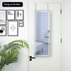 Wall Door Mounted Jewelry Armoire Cabinet With Lights, Lockable Jewelry Organizer Box, Hanging Jewelry Organizer - 2 of 4