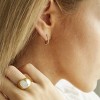 Gold Chunky Hoop Earrings Set for Women, 14K Gold Plated Twisted Huggie Hoop Earring Thick Open Lightweight Chunky Hoop - 4 of 4